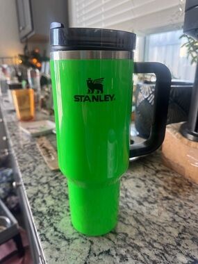 40oz Stanley Bright Green Insulated Travel Tumbler with Handle
